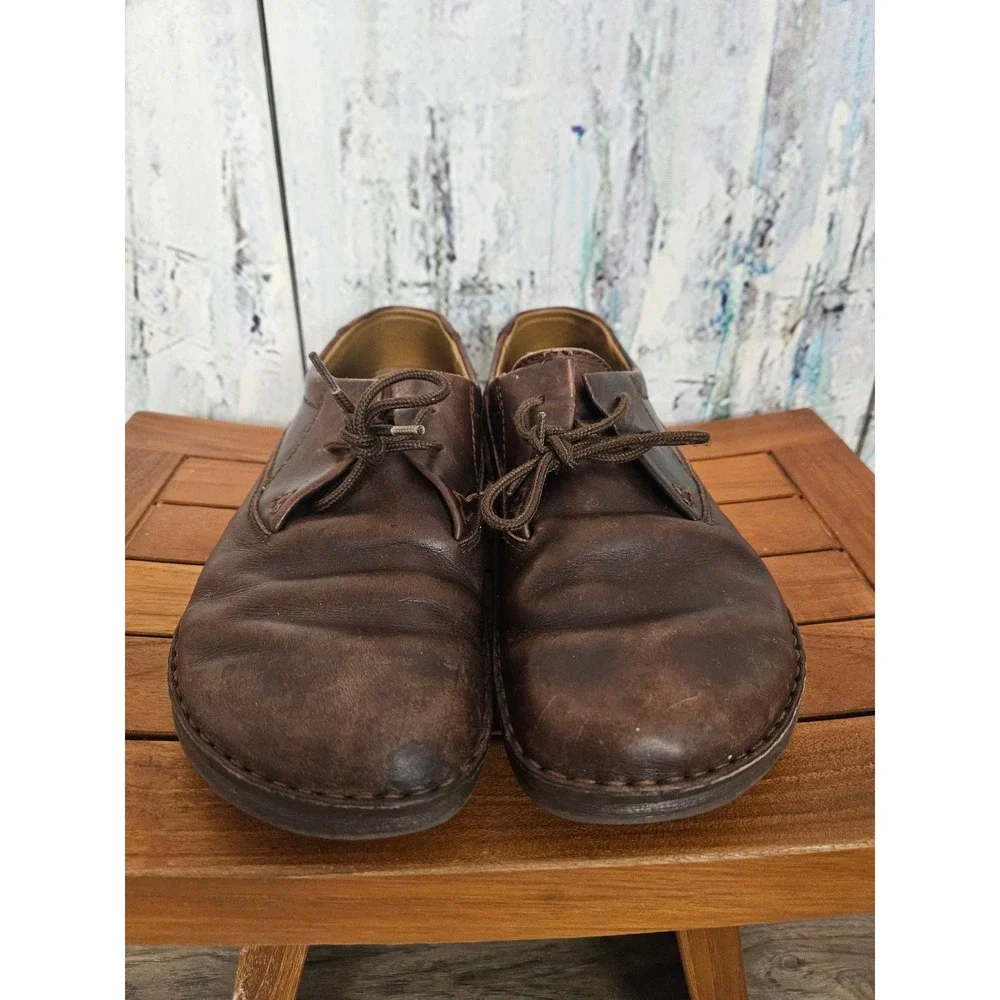 Birkenstock Dundee Shoes 46 M13 Brown Leather Lace Up Derby Gorpcore Comfort